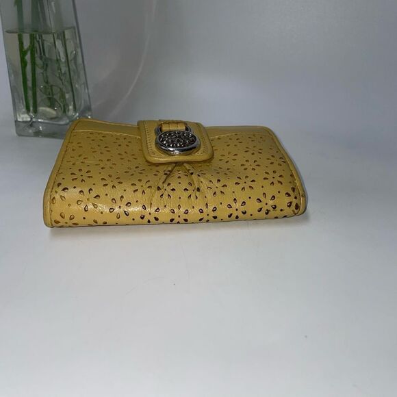 Brighton Tooled Leather Flower Pattern Wallet - Picture 5 of 10